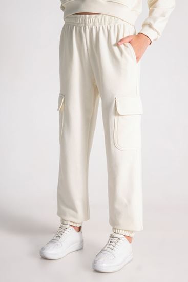 9-14 Yaş Cargo Cotto Unısex Çocuk Pantolon-Krem