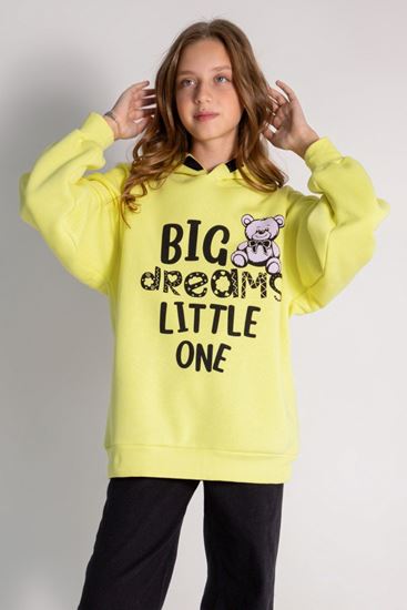 9-14 Yaş Big Dream One Kız Çocuk Sweatshırt-Sarı