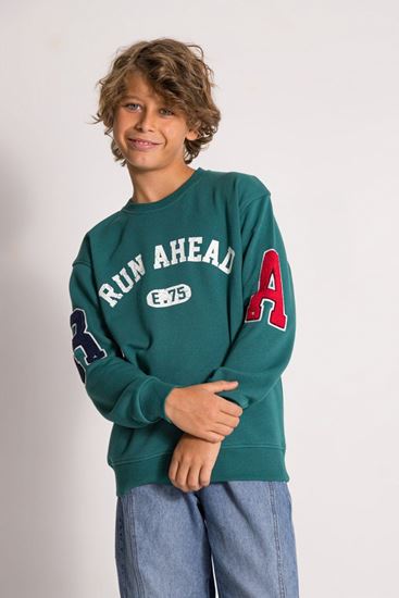 9-14 Yaş Run Ahead Erkek Çocuk Sweat-Benetton Yeşil