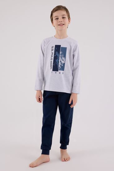 4-15 Yaş Lisanslı Us Polo Assn Erkek Çocuk Takım-Uzay Grisi