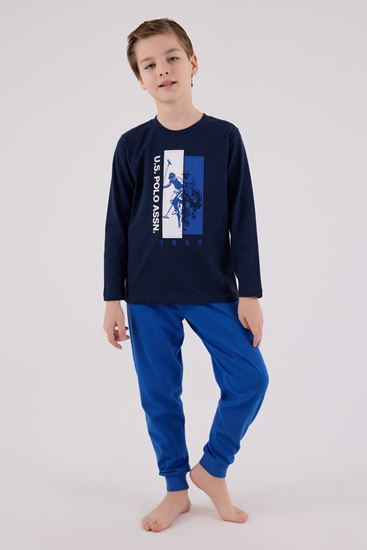 4-15 Yaş Lisanslı Us Polo Assn Erkek Çocuk Takım-Lacivert