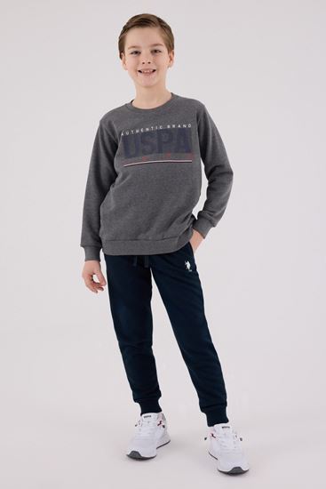 4-15 Yaş Lisanslı Us Polo Assn Erkek Çocuk Takım-Antrasit