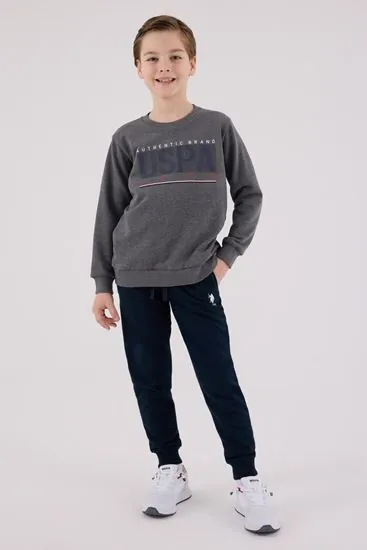 4-15 Yaş Lisanslı Us Polo Assn Erkek Çocuk Takım-Antrasit