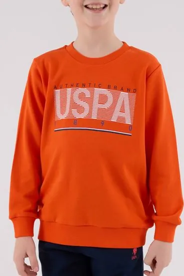 4-15 Yaş Lisanslı Us Polo Assn Erkek Çocuk Takım-Oranj