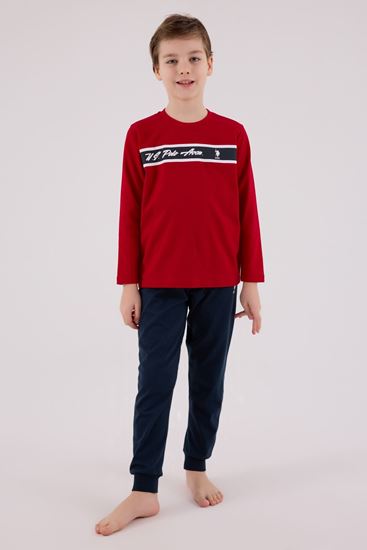 4-15 Yaş Lisanslı Us Polo Assn Erkek Çocuk Takım-Kırmızı