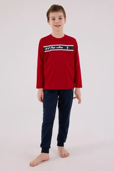 4-15 Yaş Lisanslı Us Polo Assn Erkek Çocuk Takım-Kırmızı