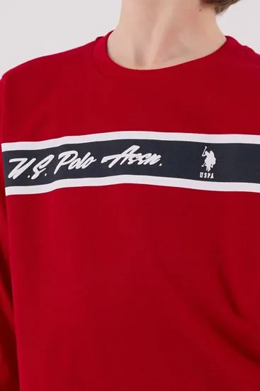 4-15 Yaş Lisanslı Us Polo Assn Erkek Çocuk Takım-Kırmızı
