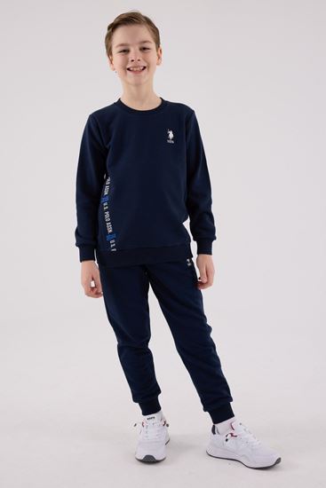 4-15 Yaş Lisanslı Us Polo Assn Erkek Çocuk Takım-Lacivert