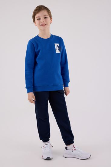 4-15 Yaş Lisanslı Us Polo Assn Erkek Çocuk Takım-Saks