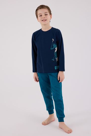 4-15 Yaş Lisanslı Us Polo Assn Erkek Çocuk Takım-Lacivert