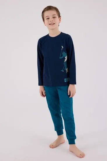 4-15 Yaş Lisanslı Us Polo Assn Erkek Çocuk Takım-Lacivert