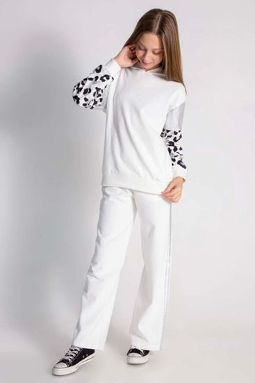 9-14 Yaş New Cool Designn Kız Çocuk Takım-Ekru