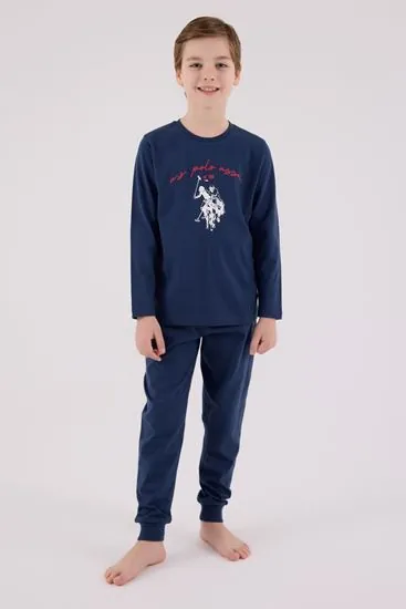 4-15 Yaş Lisanslı Us Polo Assn Erkek Çocuk Takım-İndigo