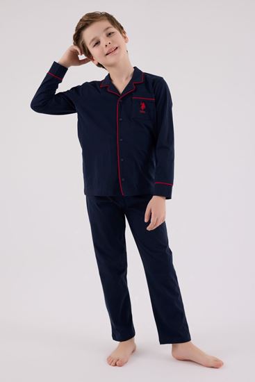 4-15 Yaş Lisanslı Us Polo Assn Erkek Çocuk Takım-Lacivert