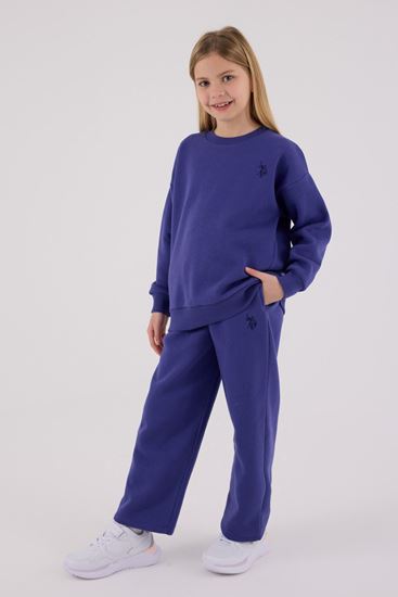 4-15 Yaş Lisanslı Us Polo Assn Kız Çocuk Takım-İndigo