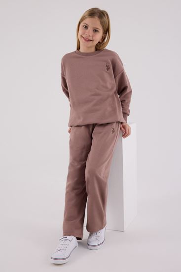 4-15 Yaş Lisanslı Us Polo Assn Kız Çocuk Takım-Vizon