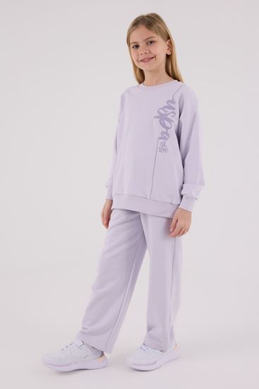 4-15 Yaş Lisanslı Us Polo Assn Kız Çocuk Takım-Lila