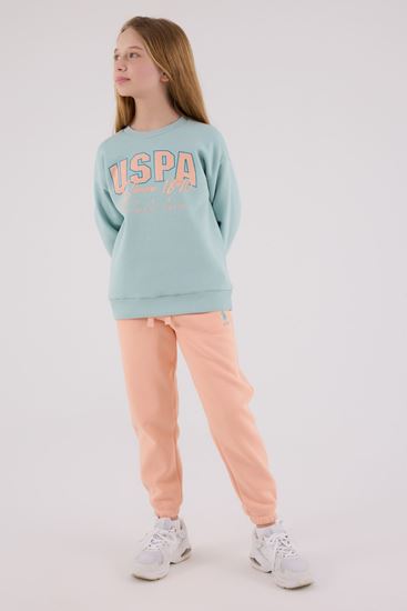 4-15 Yaş Lisanslı Us Polo Assn Kız Çocuk Takım-Su Yeşili