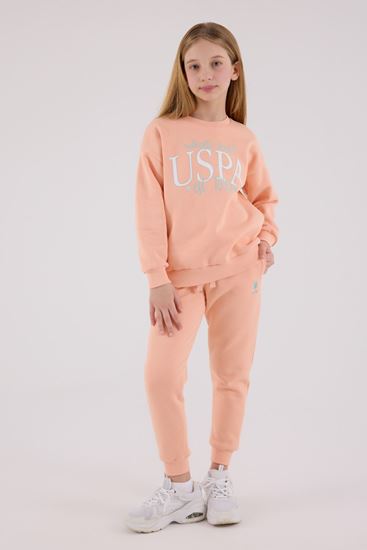 4-15 Yaş Lisanslı Us Polo Assn Kız Çocuk Takım-Somon