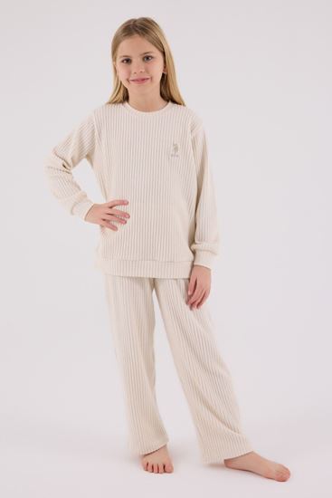 4-15 Yaş Lisanslı Us Polo Assn Kız Çocuk Takım-Latte