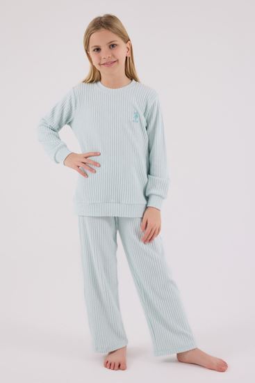 4-15 Yaş Lisanslı Us Polo Assn Kız Çocuk Takım-Mint Yeşili