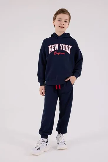 9-15 Yaş New York Erkek Çocuk Takım-Lacivert