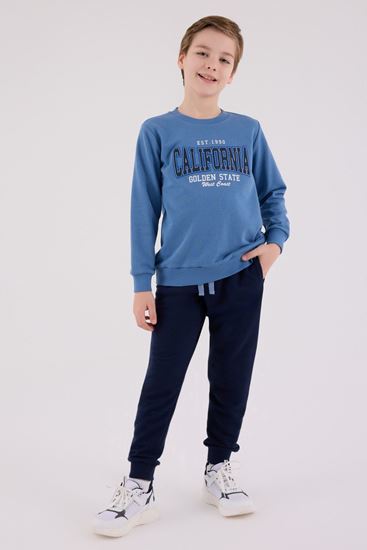 9-15 Yaş Calıfornia West Erkek Çocuk Takım-Mavi