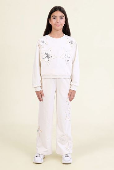 9-14 Yaş Mussness Magic Premium Kız Çocuk Takım-Krem