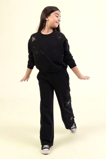 4-9 Yaş Mussness Magic Premium Kız Çocuk Takım-Siyah