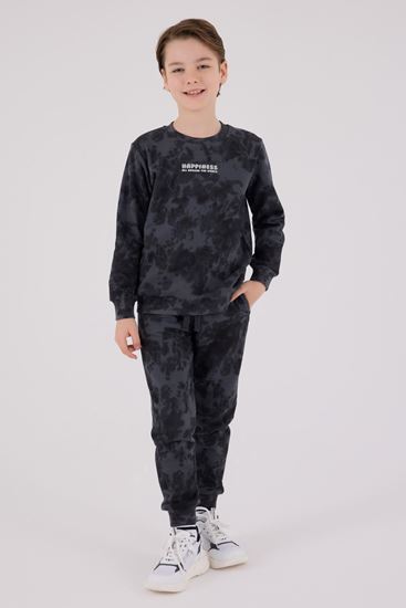 9-15 Yaş Happıness World Erkek Çocuk Takım-Füme