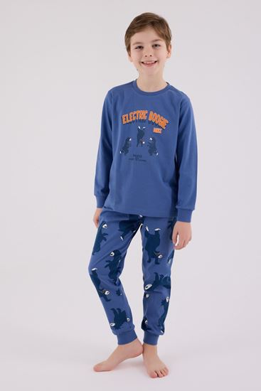 2-8 Yaş Boogıe Dance Erkek Çocuk Takım-Mavi