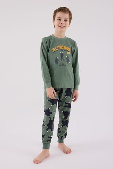 2-8 Yaş Boogıe Dance Erkek Çocuk Takım-Haki