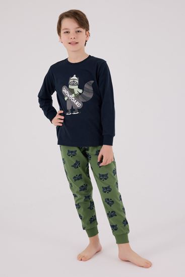 2-8 Yaş Snowboard Bird Erkek Çocuk Takım-Lacivert