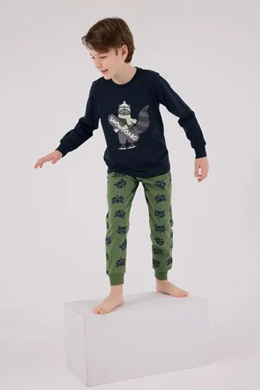 2-8 Yaş Snowboard Bird Erkek Çocuk Takım-Lacivert