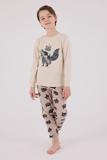 2-8 Yaş Snowboard Bird Erkek Çocuk Takım-Latte