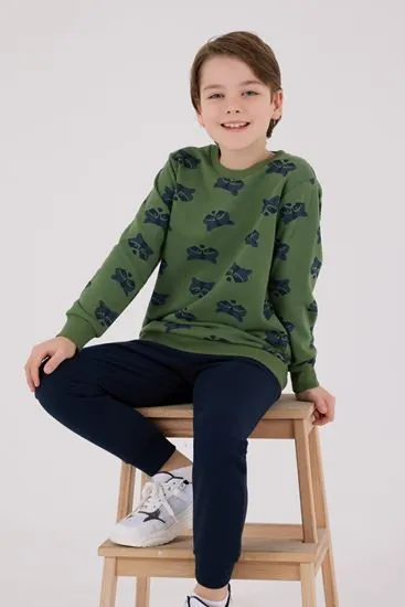 2-8 Yaş Penguin Life Erkek Çocuk Takım-Haki