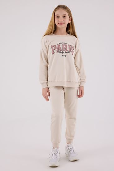 9-15 Yaş  Paris College Kız Çocuk Takım-Latte