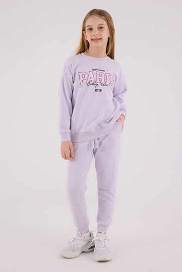 9-15 Yaş  Paris College Kız Çocuk Takım-Lila
