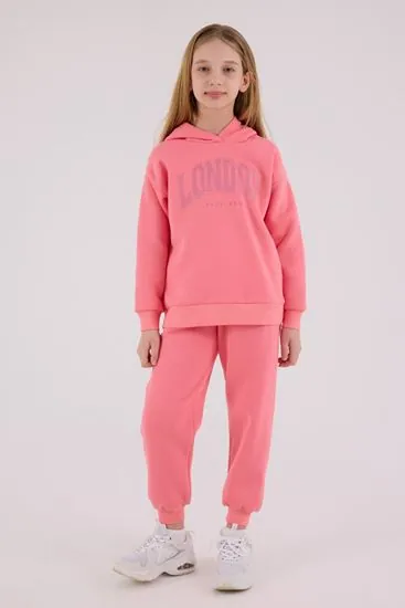 9-15 Yaş London Feelince Kız Çocuk Takım-Pembe
