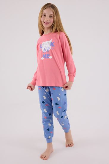 2-8 Yaş Look Cat Kız Çocuk Takım-Pembe