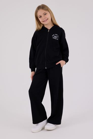 2-15 Yaş New York Kız Çocuk Takım-Siyah