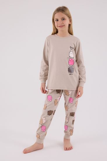 2-8 Yaş Wıth Smıle Kız Çocuk Takım-Latte