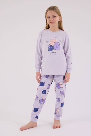 2-8 Yaş Happy Smıle Kız Çocık Takım-Lila