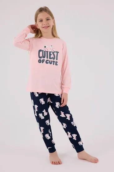 2-8 Yaş Cutest Ofcute Kız Çocuk Takım-Pembe