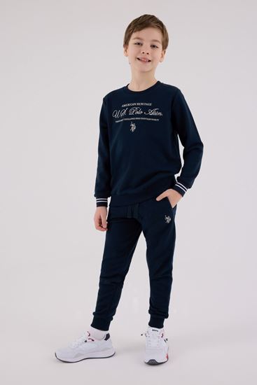 4-15 Yaş Lisanslı Us Polo Assn Erkek Çocuk Takım-Lacivert