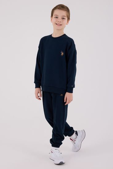 4-15 Yaş Lisanslı Us Polo Assn Erkek Çocuk Takım-Lacivert