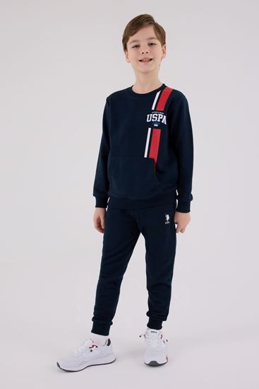 4-15 Yaş Lisanslı Us Polo Assn Erkek Çocuk Takım-Lacivert