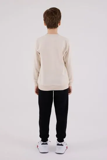 4-15 Yaş Lisanslı Us Polo Assn Erkek Çocuk Takım-Latte