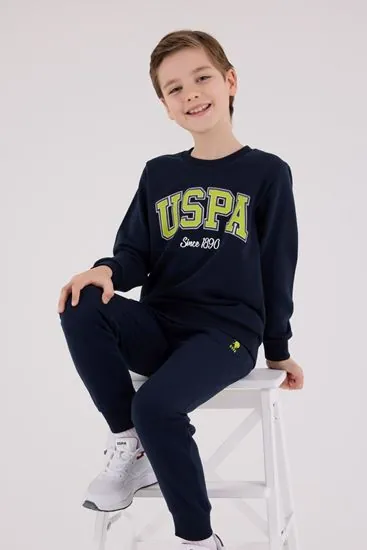 4-15 Yaş Lisanslı Us Polo Assn Erkek Çocuk Takım-Lacivert
