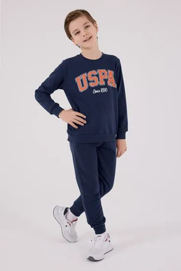 4-15 Yaş Lisanslı Us Polo Assn Erkek Çocuk Takım-İndigo